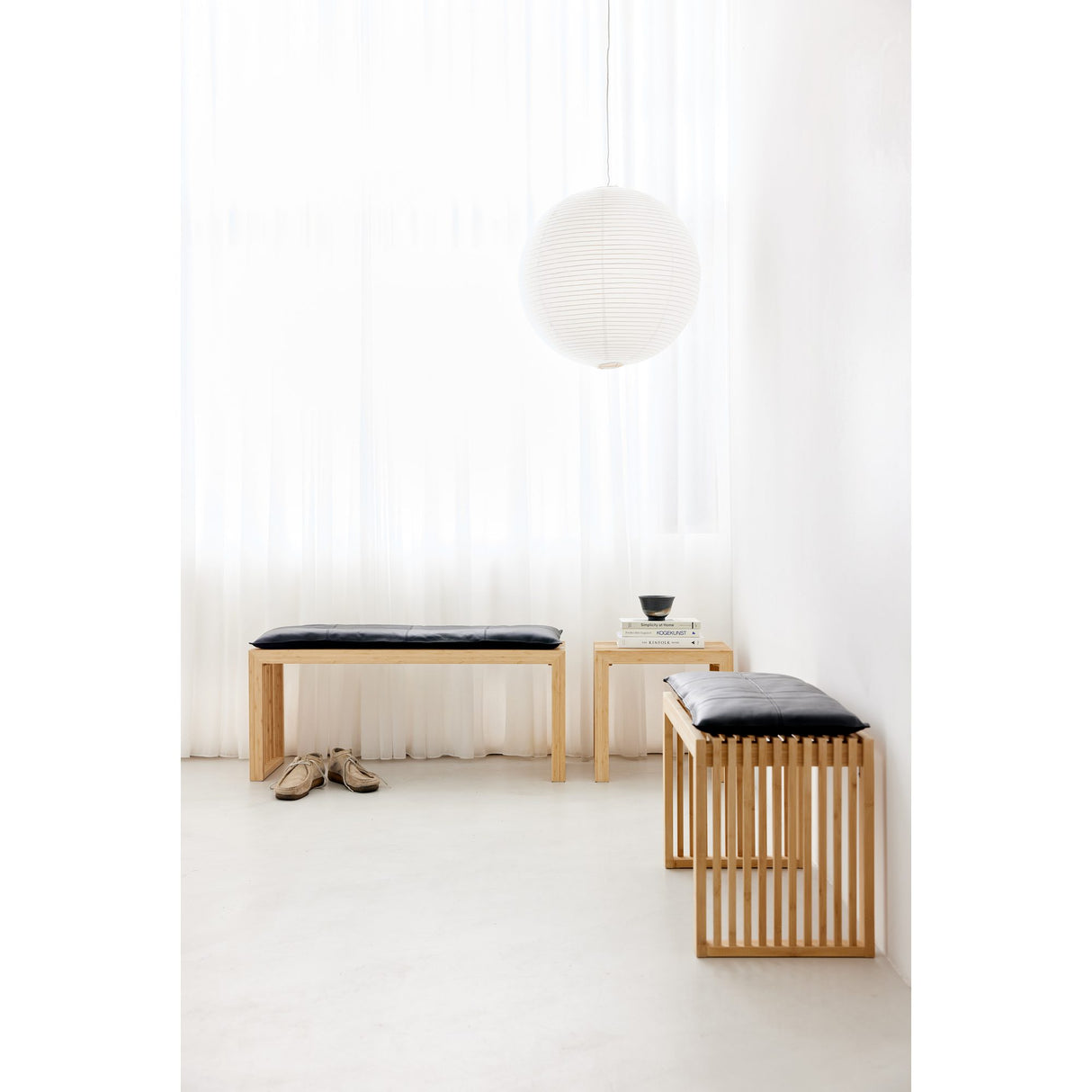 Rib Set Pall Bambu, Svart Sittdyna