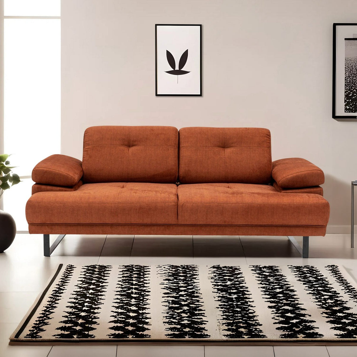 Kingston (199 x 99 x 83 cm) 2-sits bäddsoffa Orange