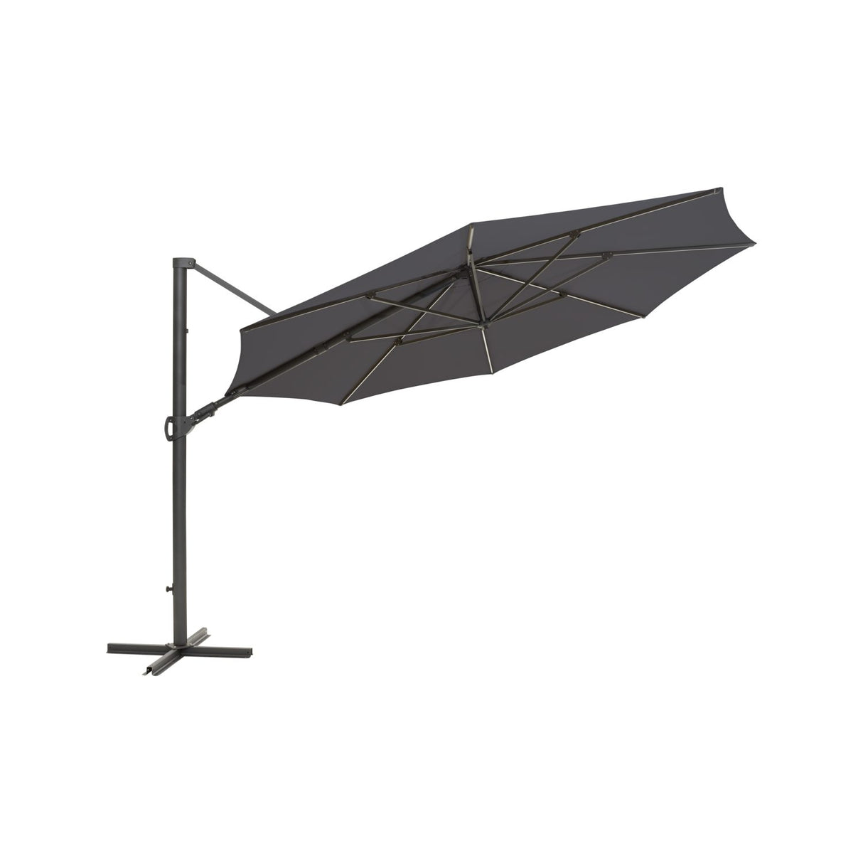 Cilento Frihängande Parasoll Ø350 cm Antracit/Grå