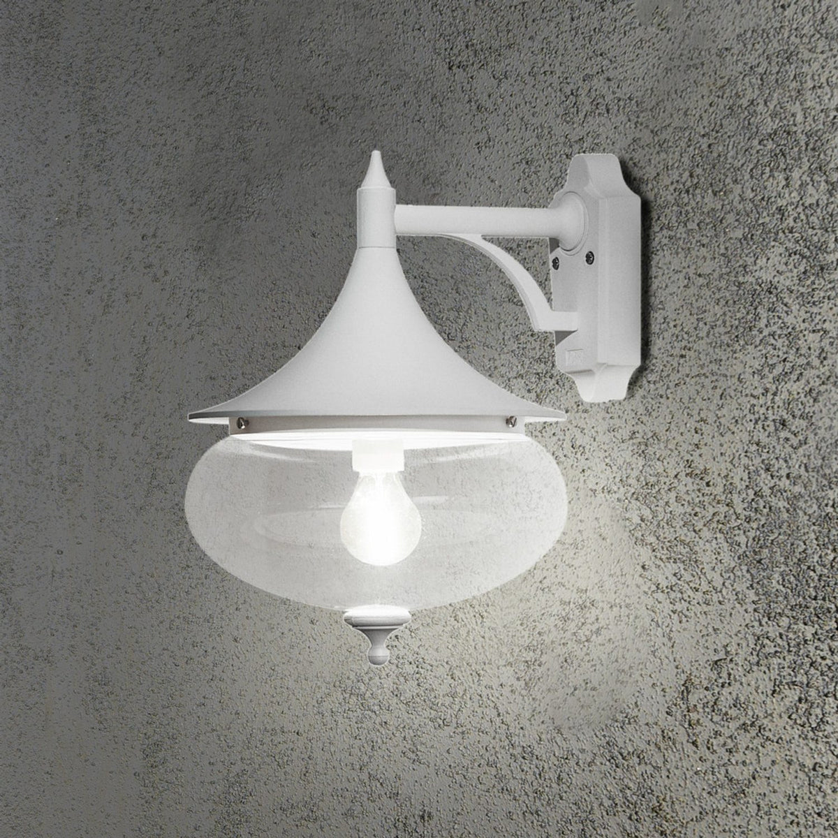 Libra E27 Ner 39.5 cm Vägglampa Ute Vit