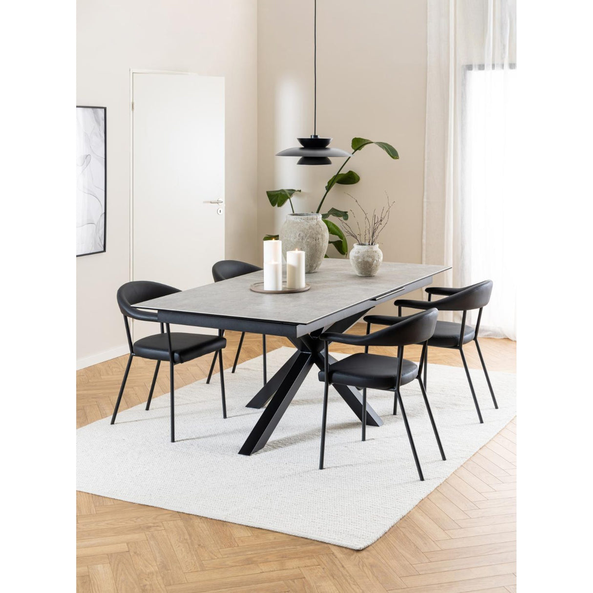 Henri Karmstol PU Svart