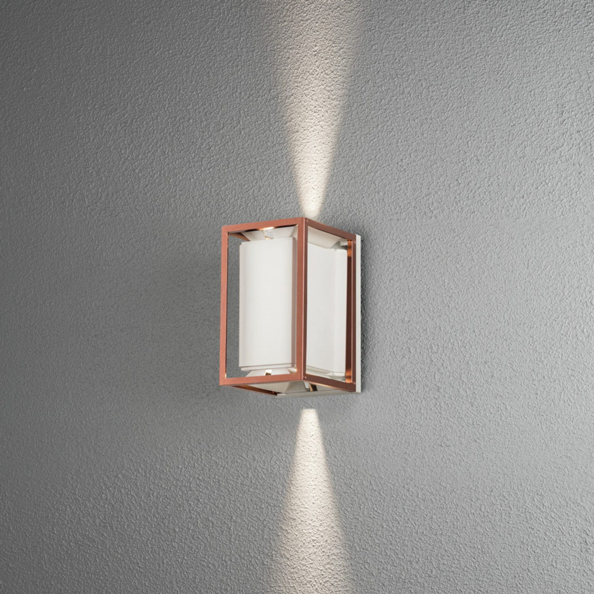 Vale 2x5W LED Koppar Vägglampa Ute Vit