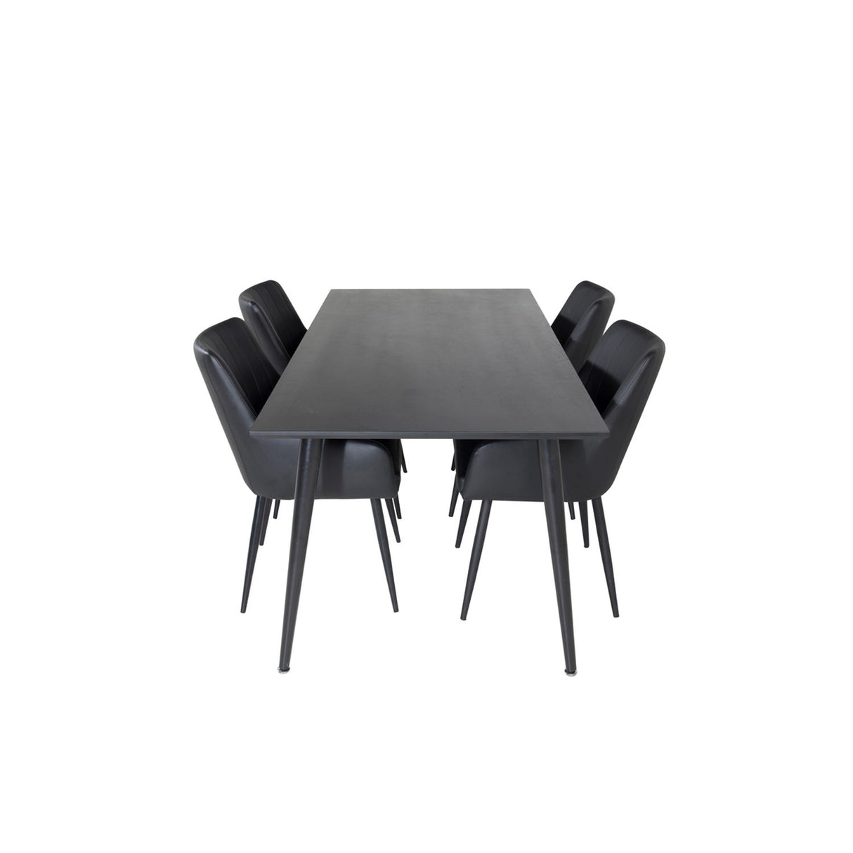 Dipp, Comfort Rektangulär matgrupp Svart, Svart, 180 x 90