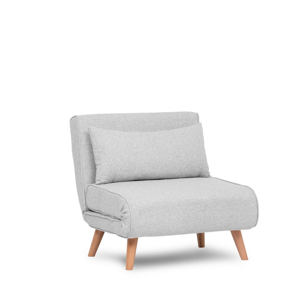 Ohrid enkel (80 x 79 x 80 cm) Grå 1-sits bäddsoffa