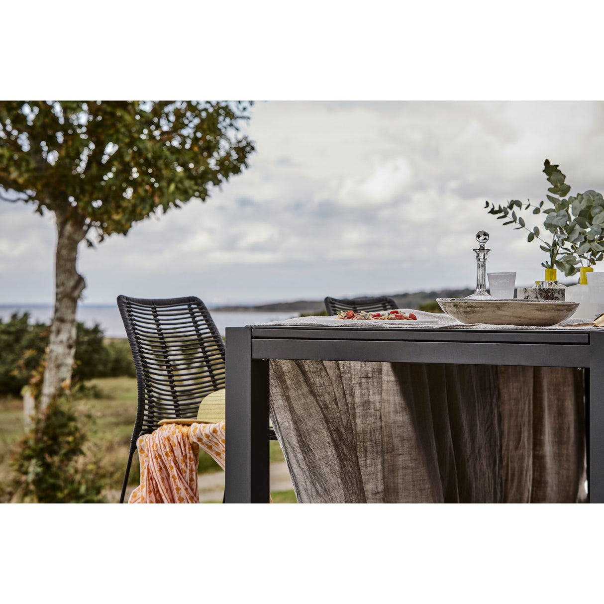 Borgdala Utebord 107x220/340 cm Grå