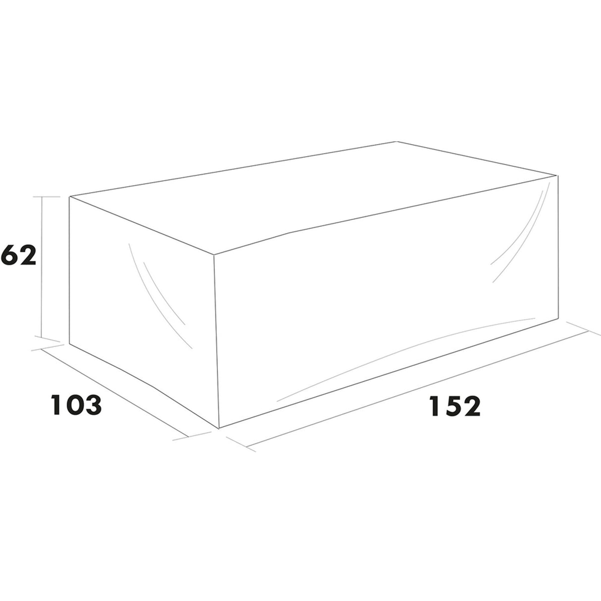 Möbelskydd Kungshult 2-sits Utesoffa Svart