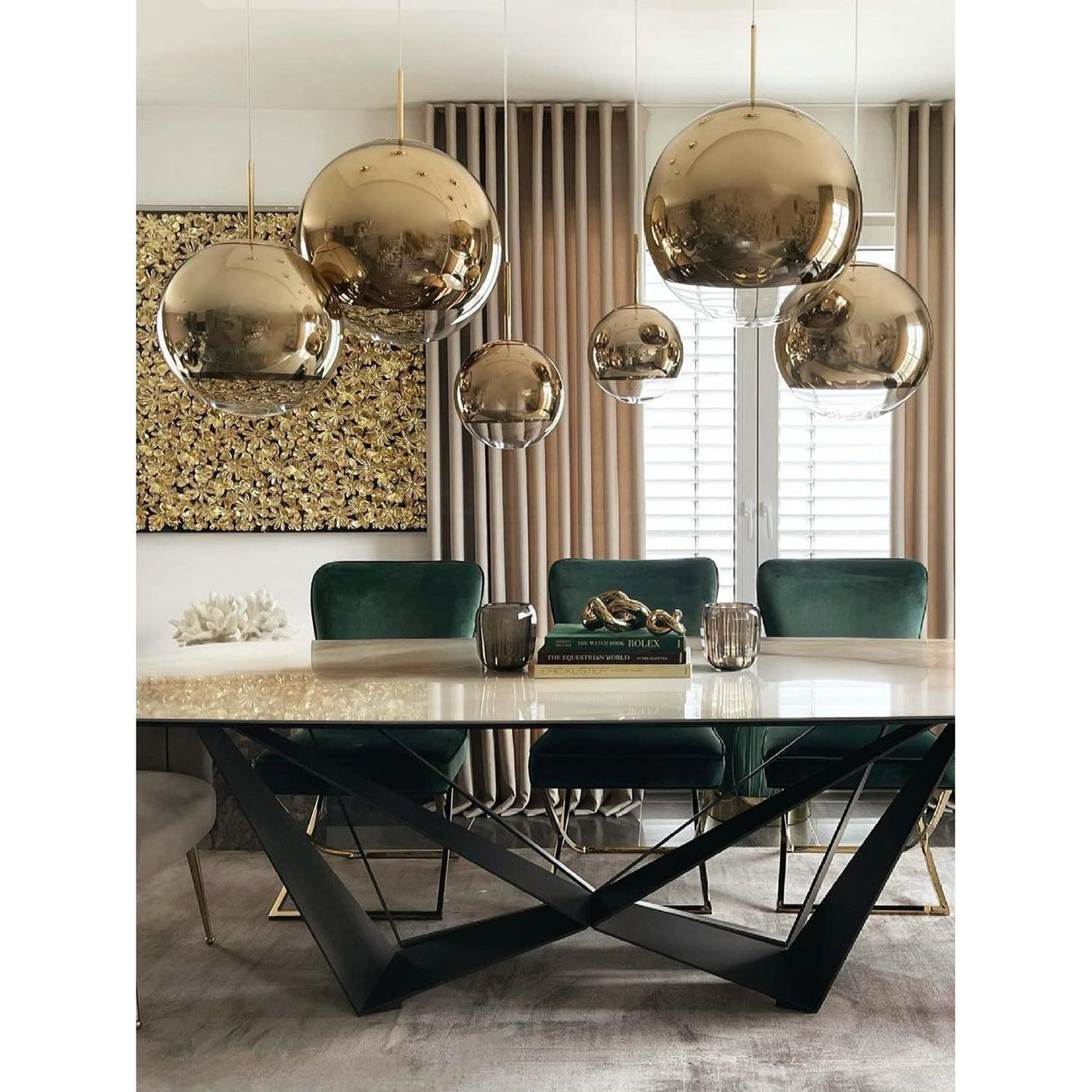 Mirror Ball Pendellampa LED Gold, 40 cm