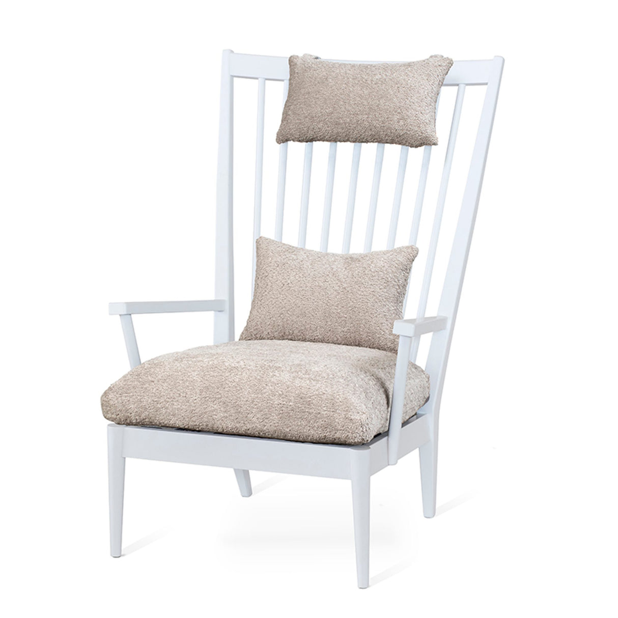 Orust Pinnafåtölj Vitlackad, Beige dyna