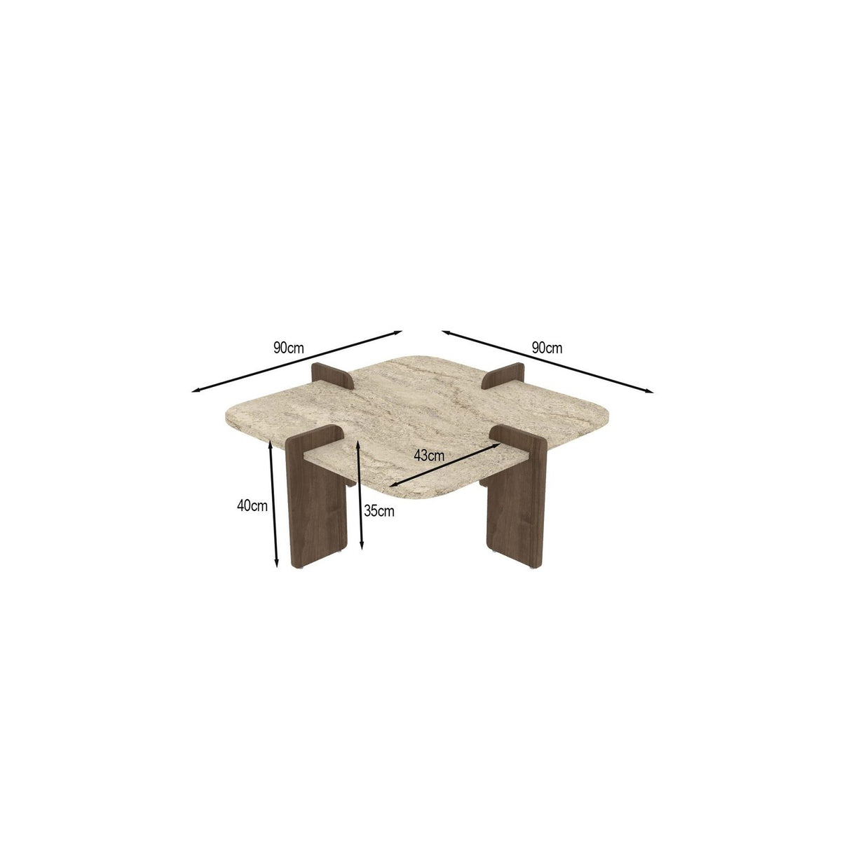 Disita Soffbord Travertine
