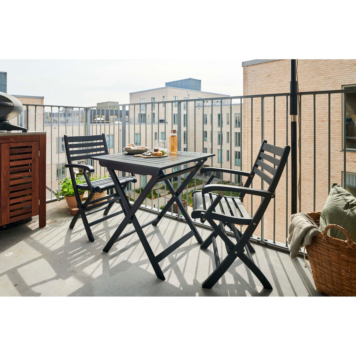 York Trädgårdsstol Matt Svart/Trä