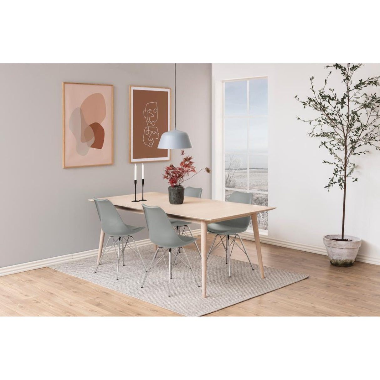 Shibuya Matstol PU Grå/Krom