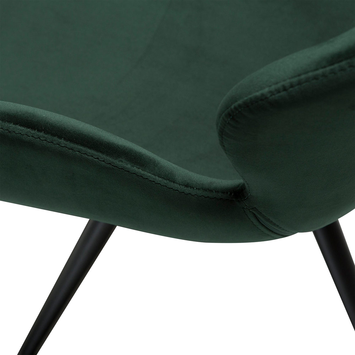 Gaia Stol Emerald Green Velvet, Black