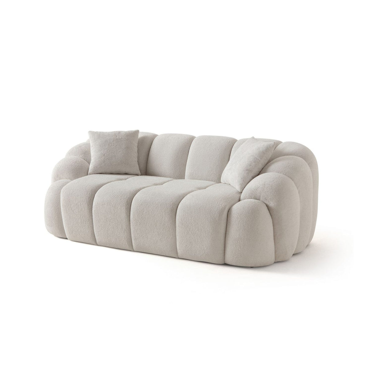 Octavio (199 x 70 x 80 cm) 2-sitssoffa Vit