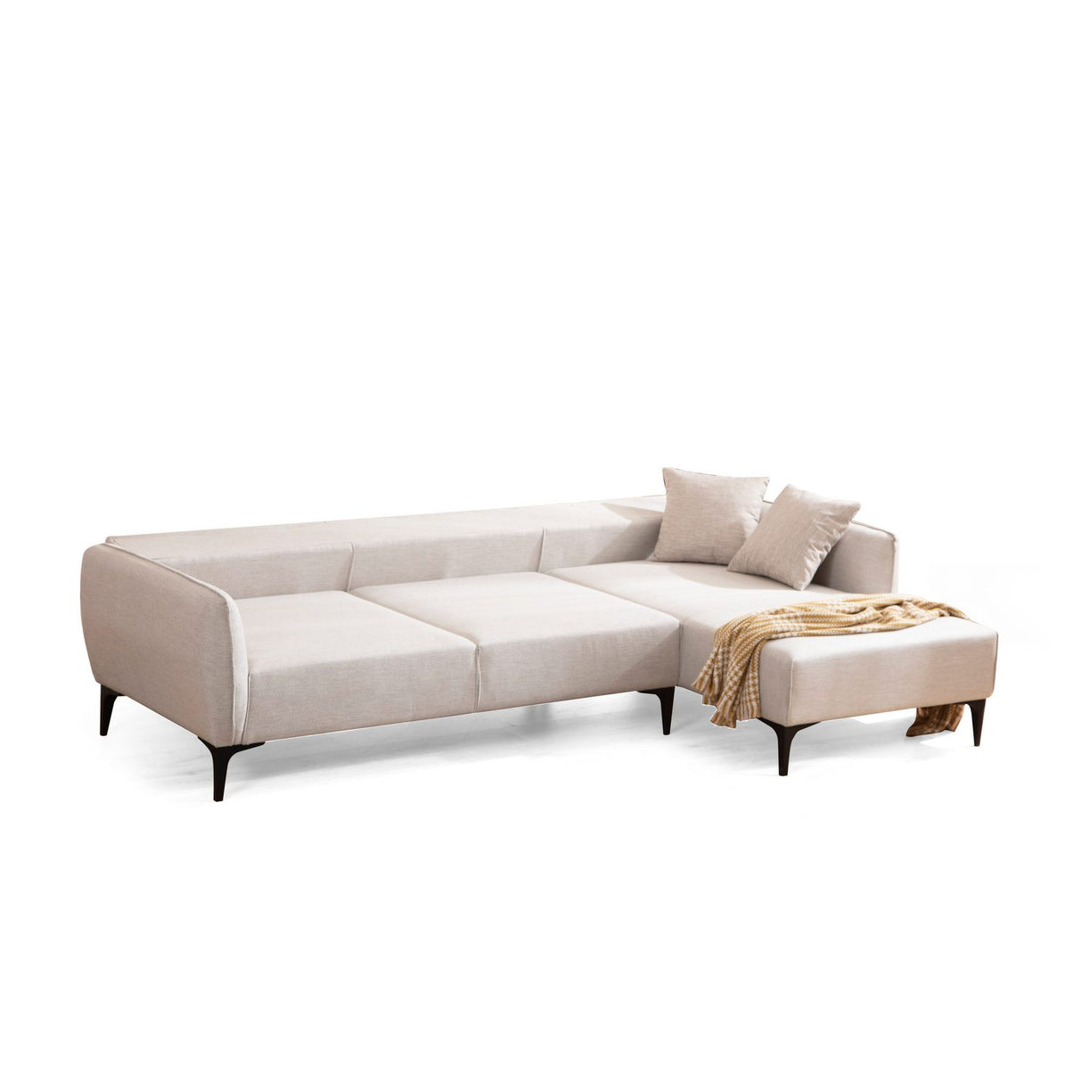Gaborone (270-140 x 95 x 67 cm) Hörnsoffa Offwhite, Höger