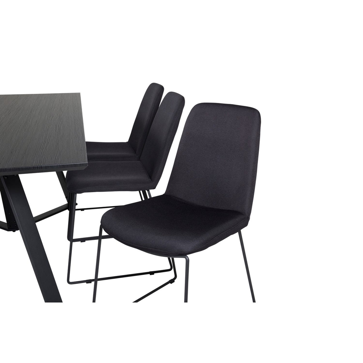 Marina, Muce Rektangulär matgrupp Svart, Svart, 180 x 90