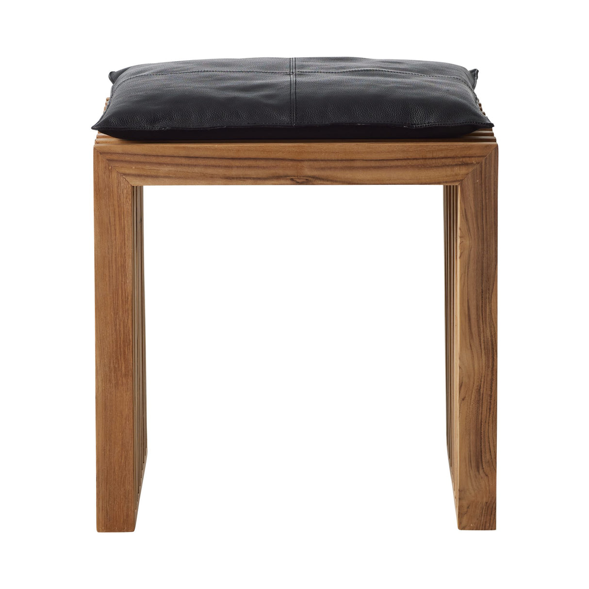 Rib Set Pall Teak, Svart Sittdyna