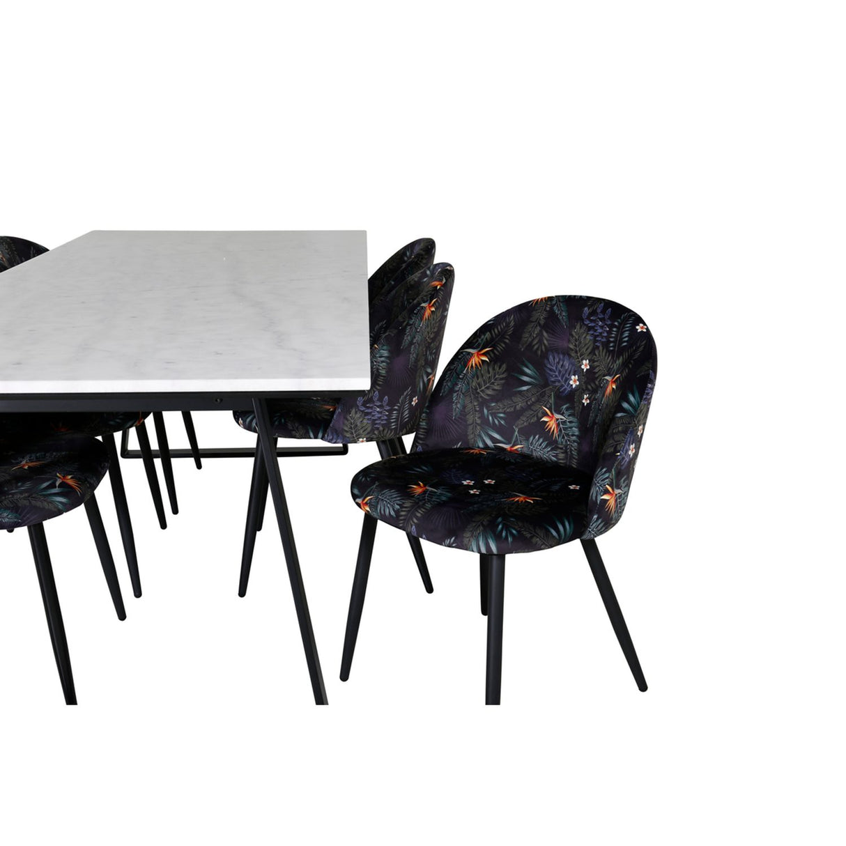 Estelle, Velvet Rektangulär matgrupp Beige