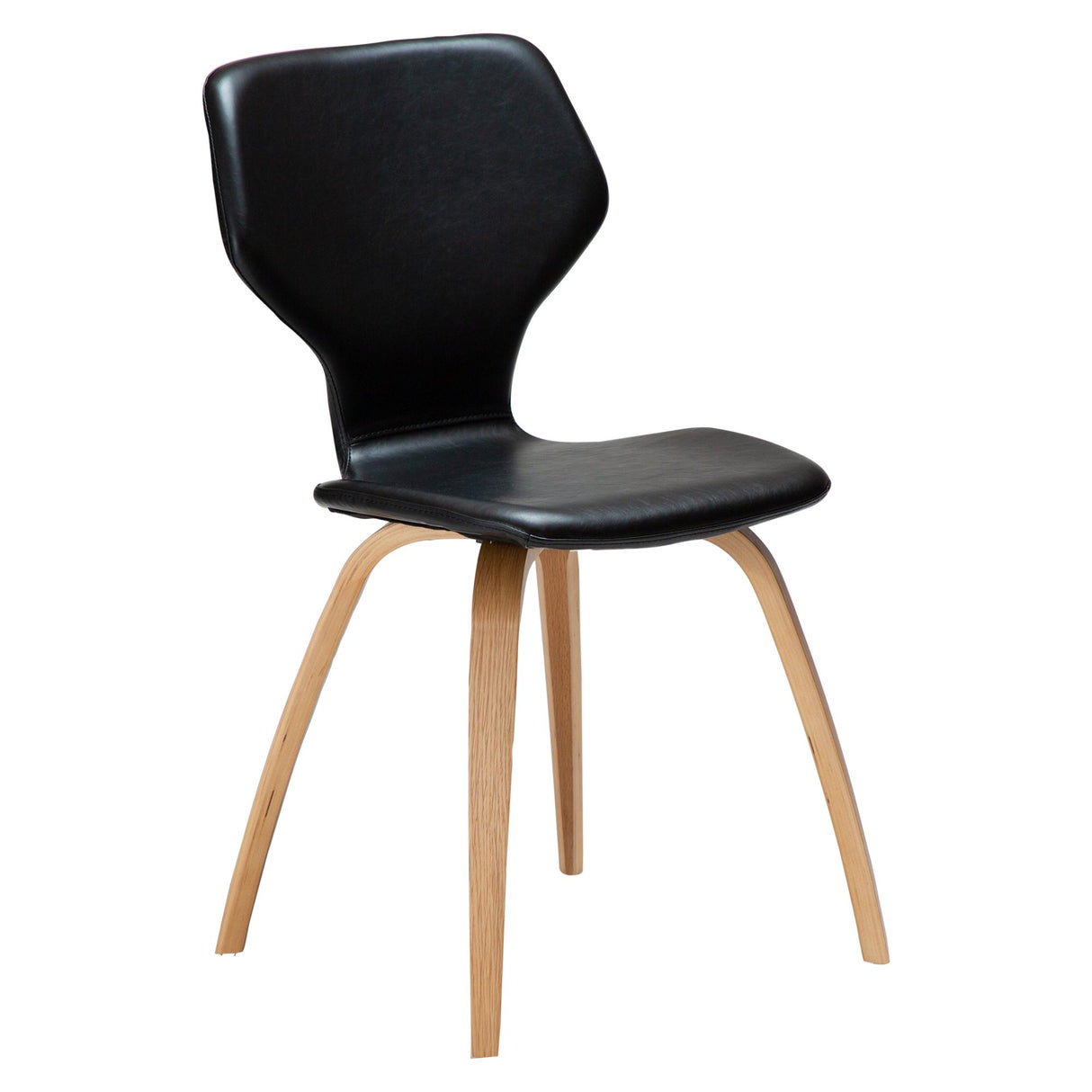 S.I.T Stol Vintage Black Art.Leather, Oak