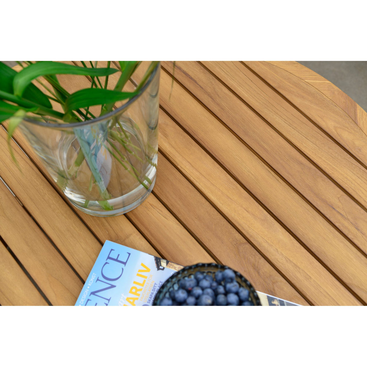 Himmelsnäs Utesoffbord Ø80 cm Brun