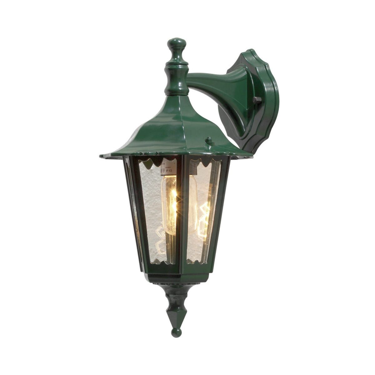 Firenze E27 Liten Vägglampa Ute Ned, Grön