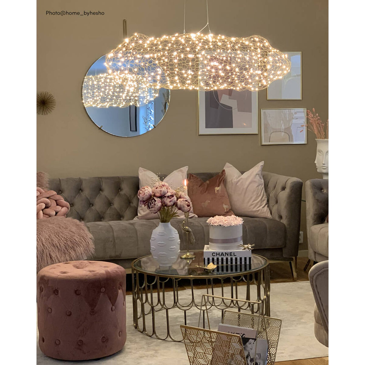 Hayden Taklampa 115 cm Guld