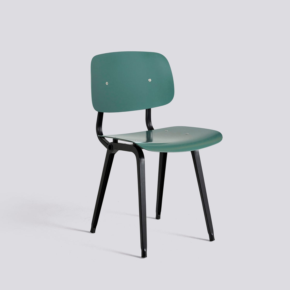 Revolt Stol Petrol green, Black – pulverlackerat stål
