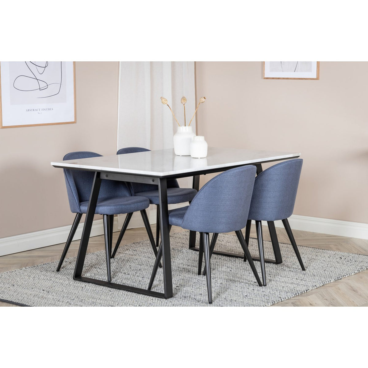 Estelle, Velvet Rektangulär matgrupp