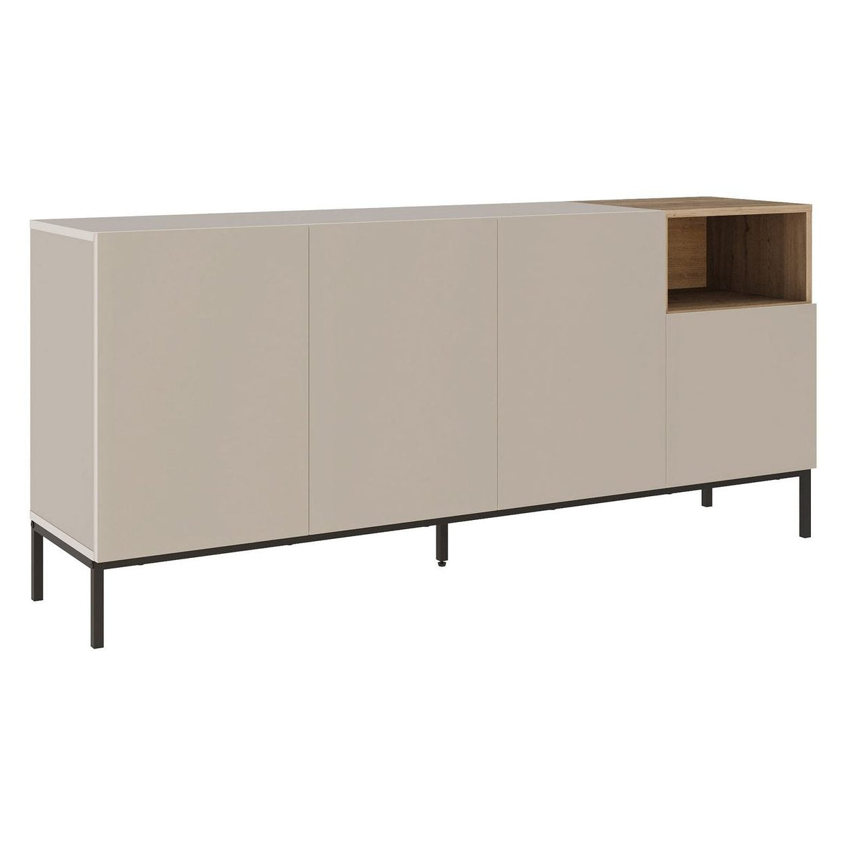 Helsingfors Sideboard Sandsten naturlig ek svart