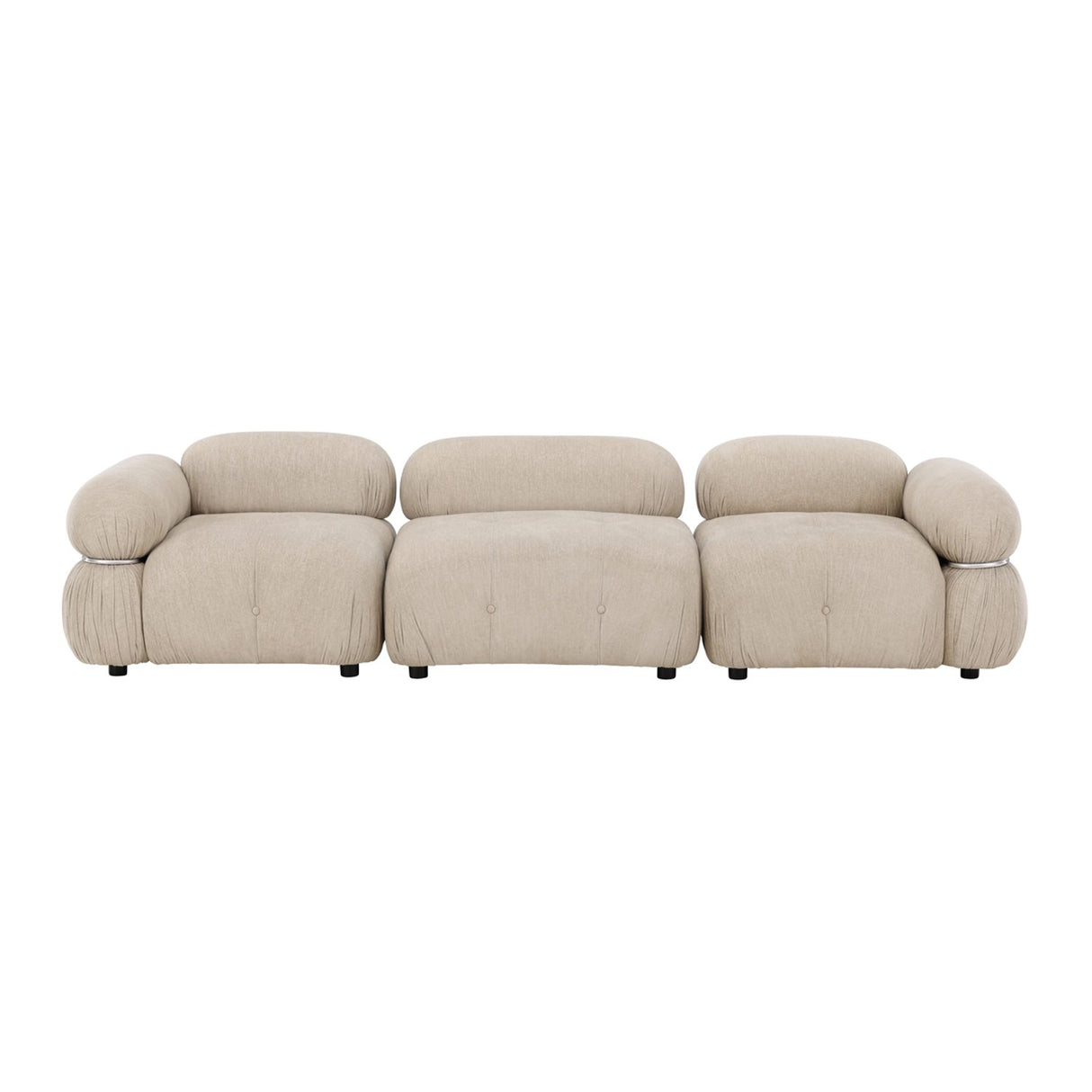 Mika 3-sitssoffa Beige, Silver