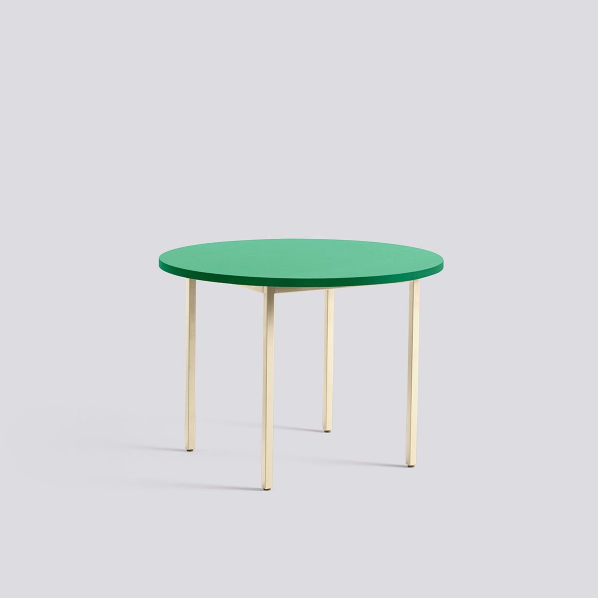 Two-Colour Ø105 × H74 cm Matbord Green mint, Ivory – pulverlackerat stål