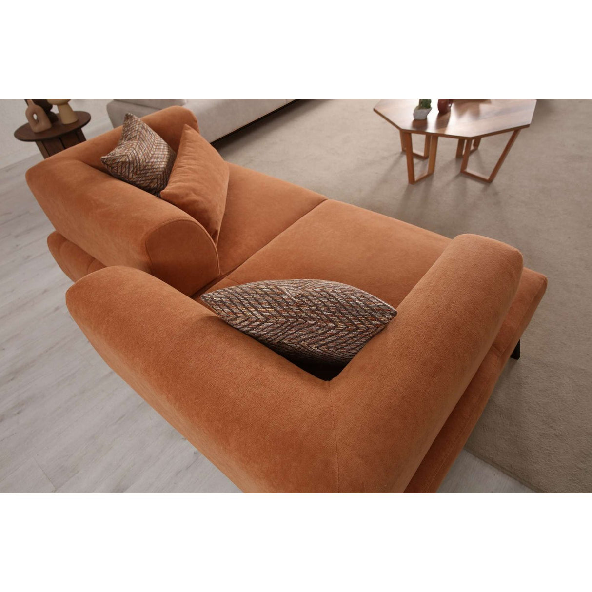 Atom 2-sits soffa Orange / Svart