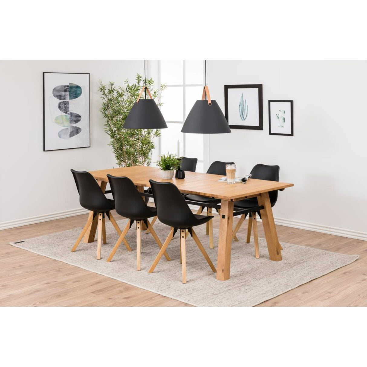 Sento Matstol PU BK Svart/Ek