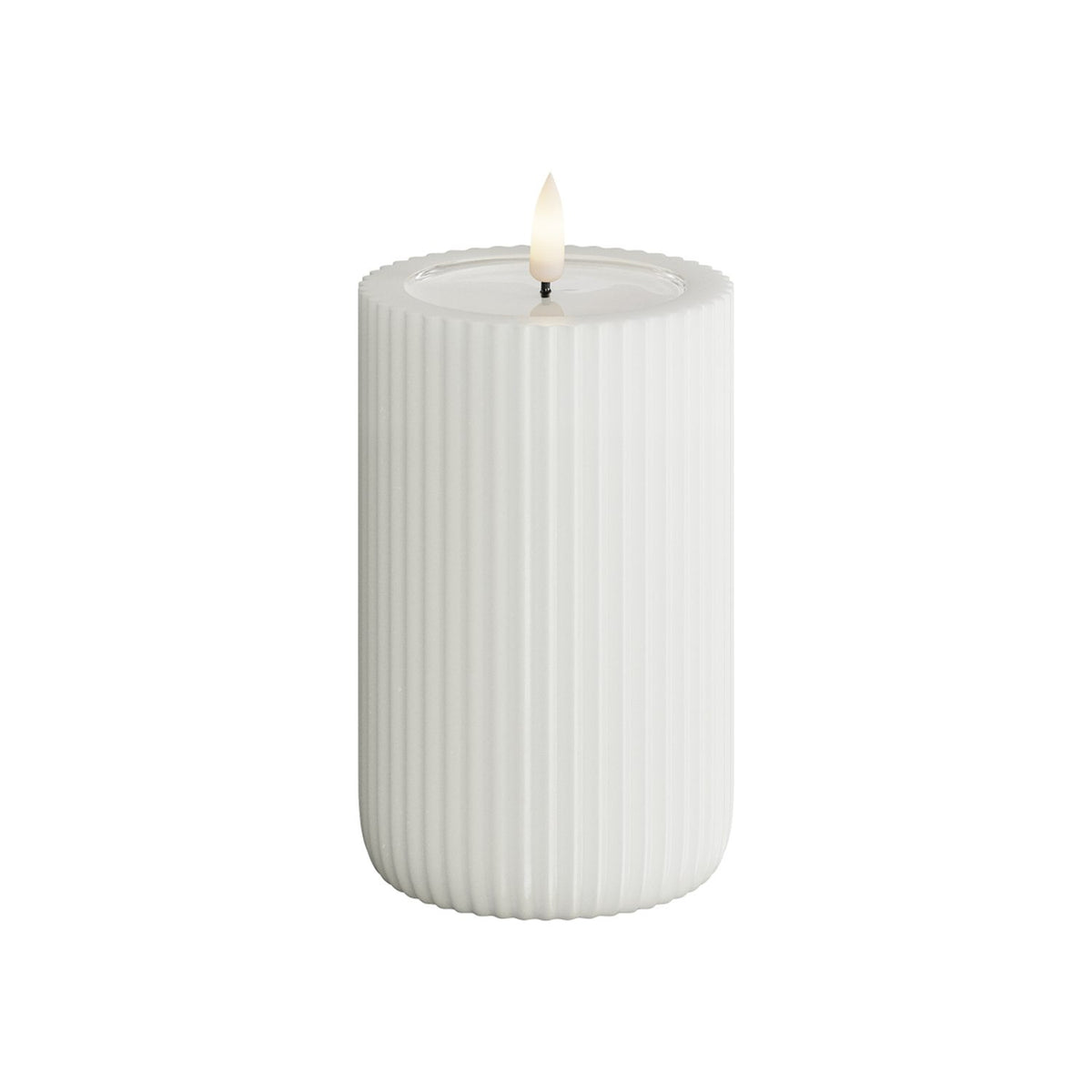 Unique led blockljus stripe vit LED-blockljus 8x12,5 cm