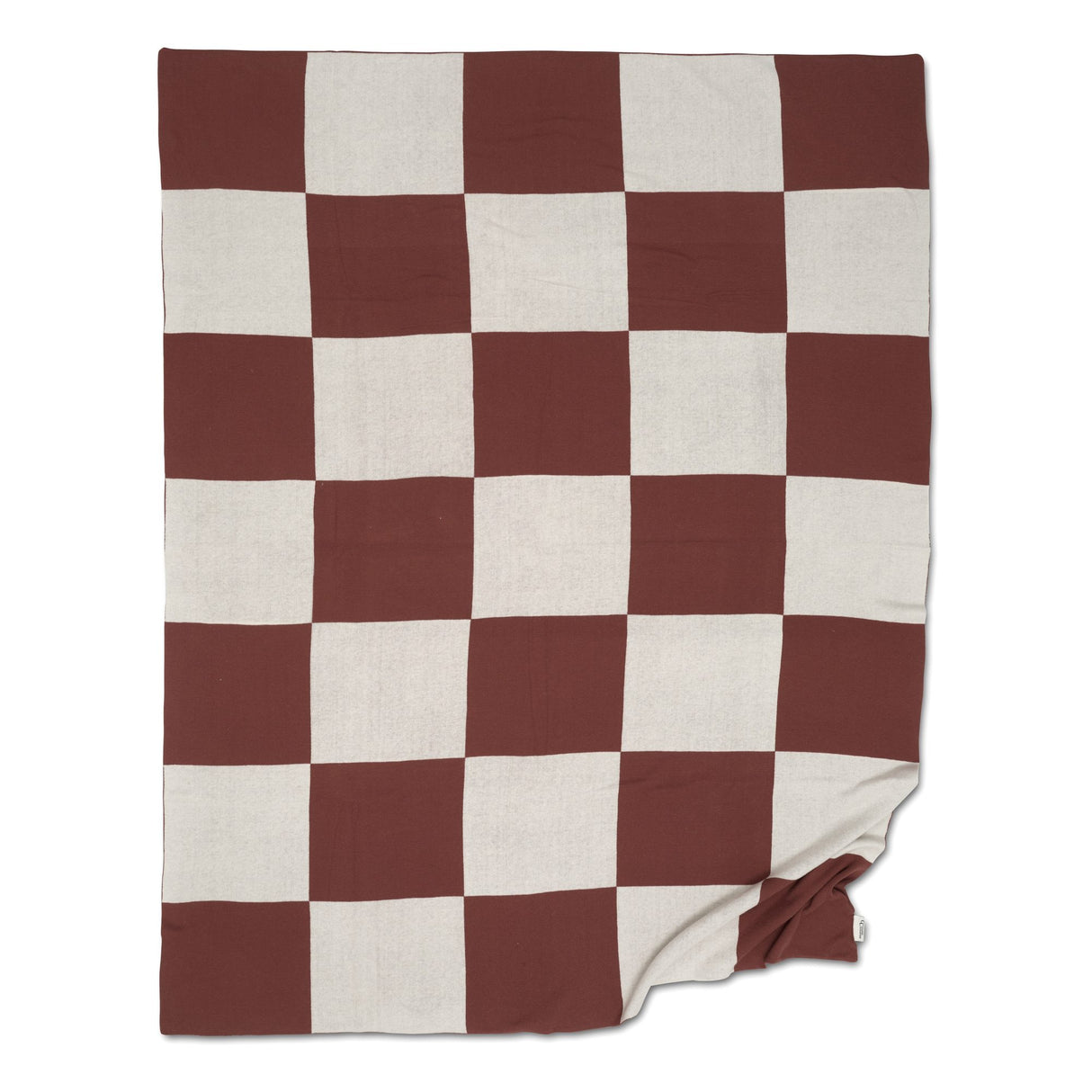 Square 130x170 cm Pläd Mörk Terracotta