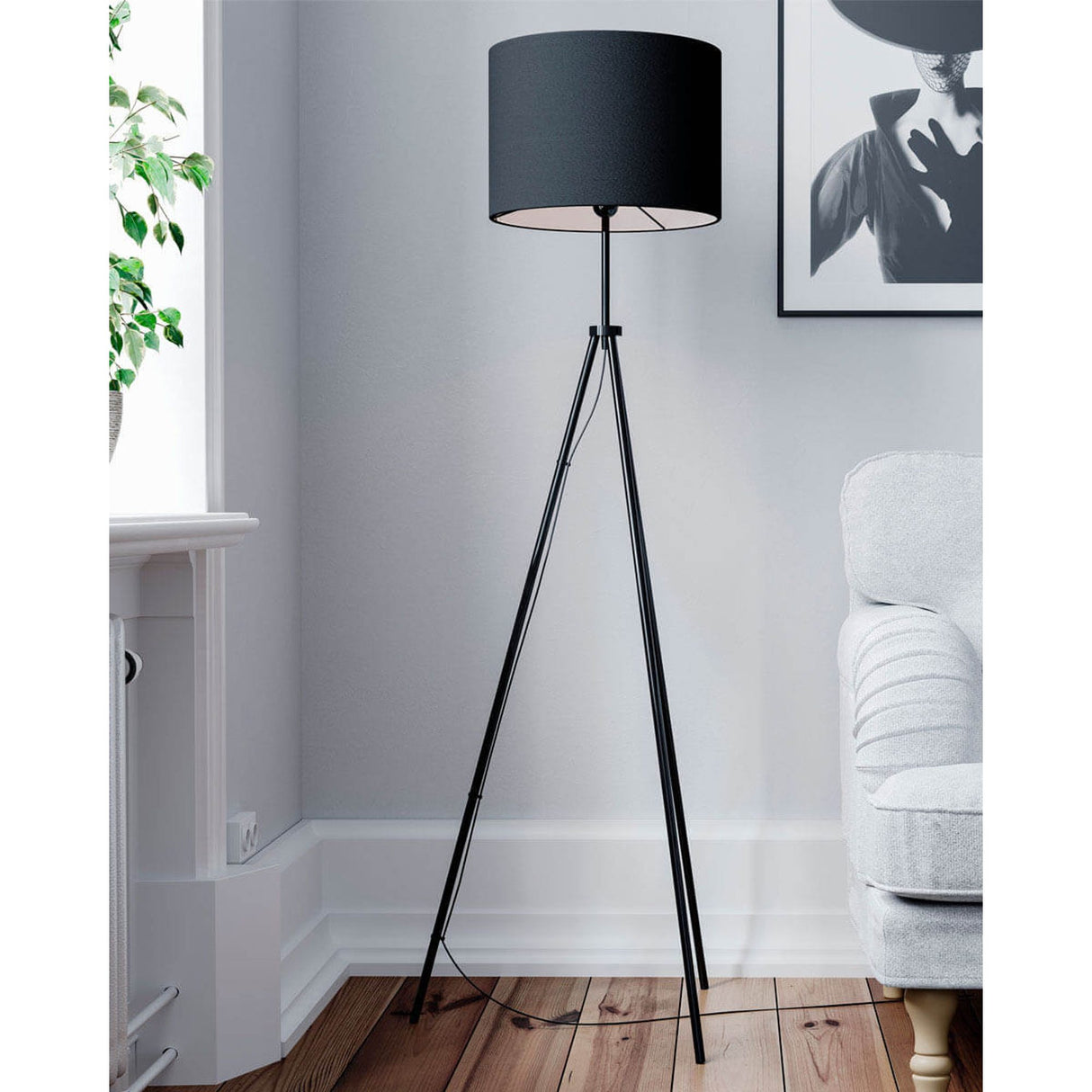 Rina Golvlampa Svart