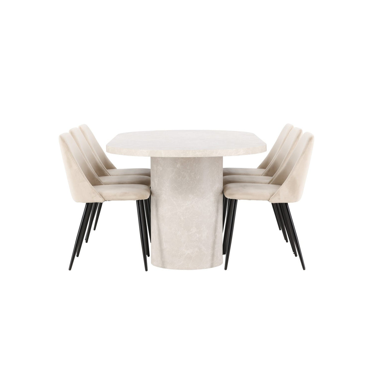 Narvik, Night Oval matgrupp Beige, Svart, Beige, 200 x 100