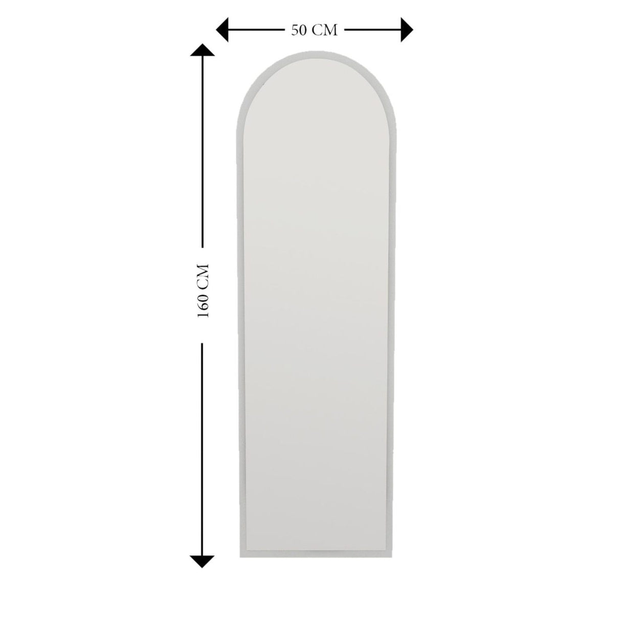 Bern (50 x 160 x 2,2 cm) Spegel Vit