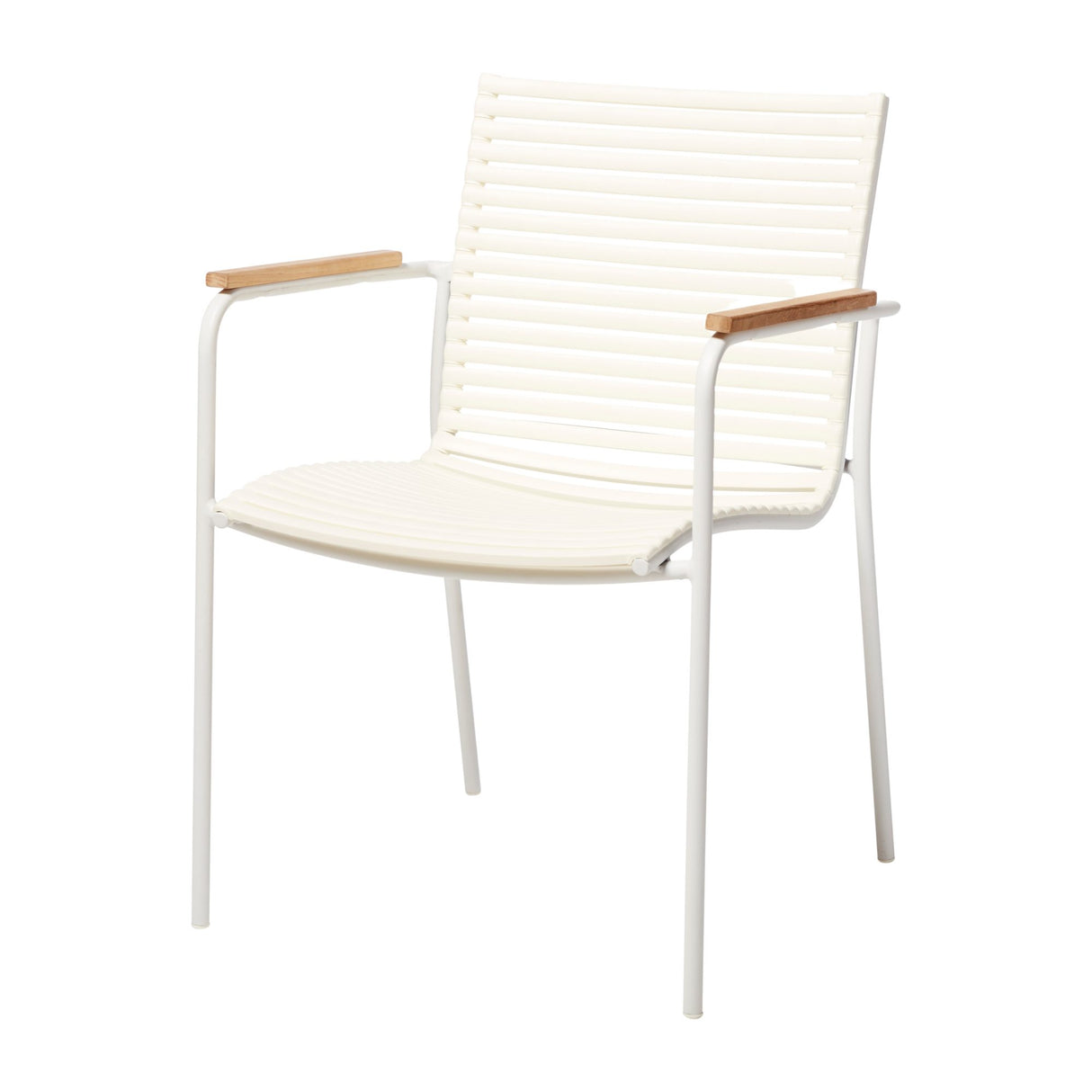 Mood Trädgårdsstol i Teak och Aluminium Vit