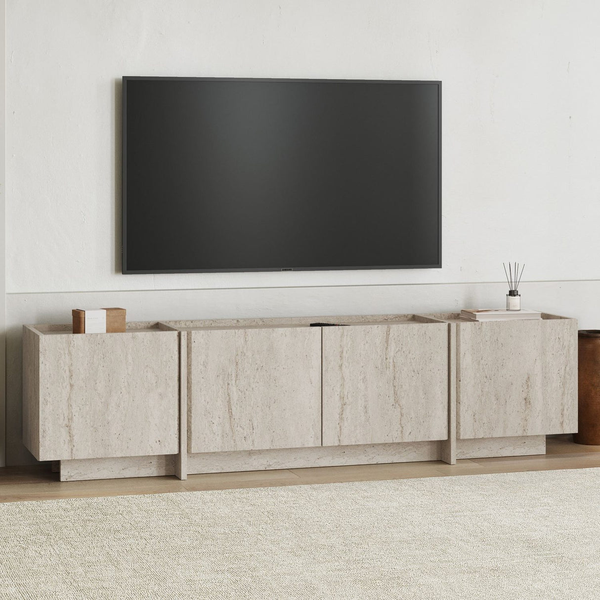 Victoria TV-bänk Travertine