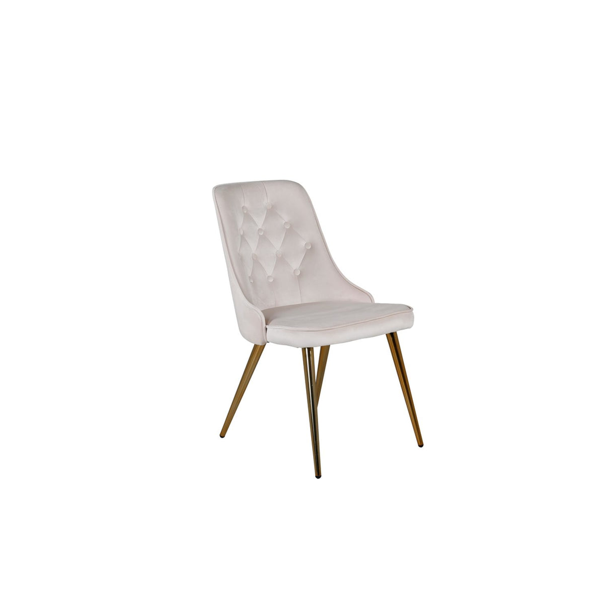 Velvet Deluxe Matstol Beige, Polyestersammet