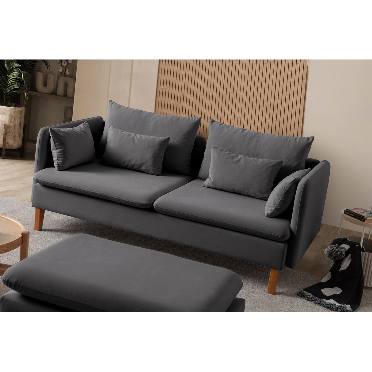 Oslo (195 x 75 x 100 cm) 3-sitssoffa Antracit