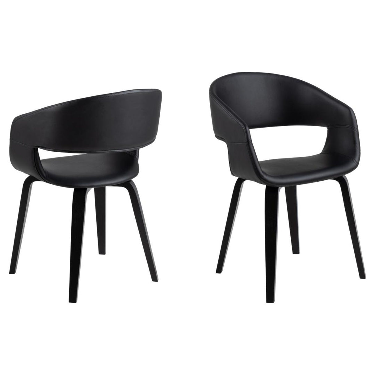 Ascue Karmstol PU Svart