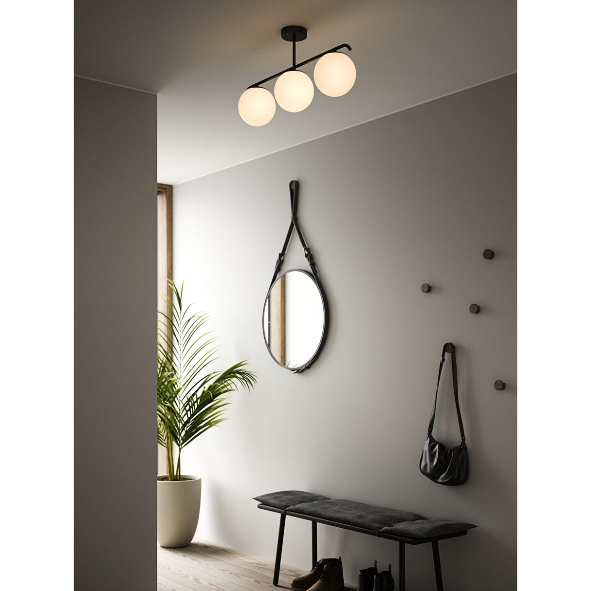 Grant 3x15 Taklampa Svart