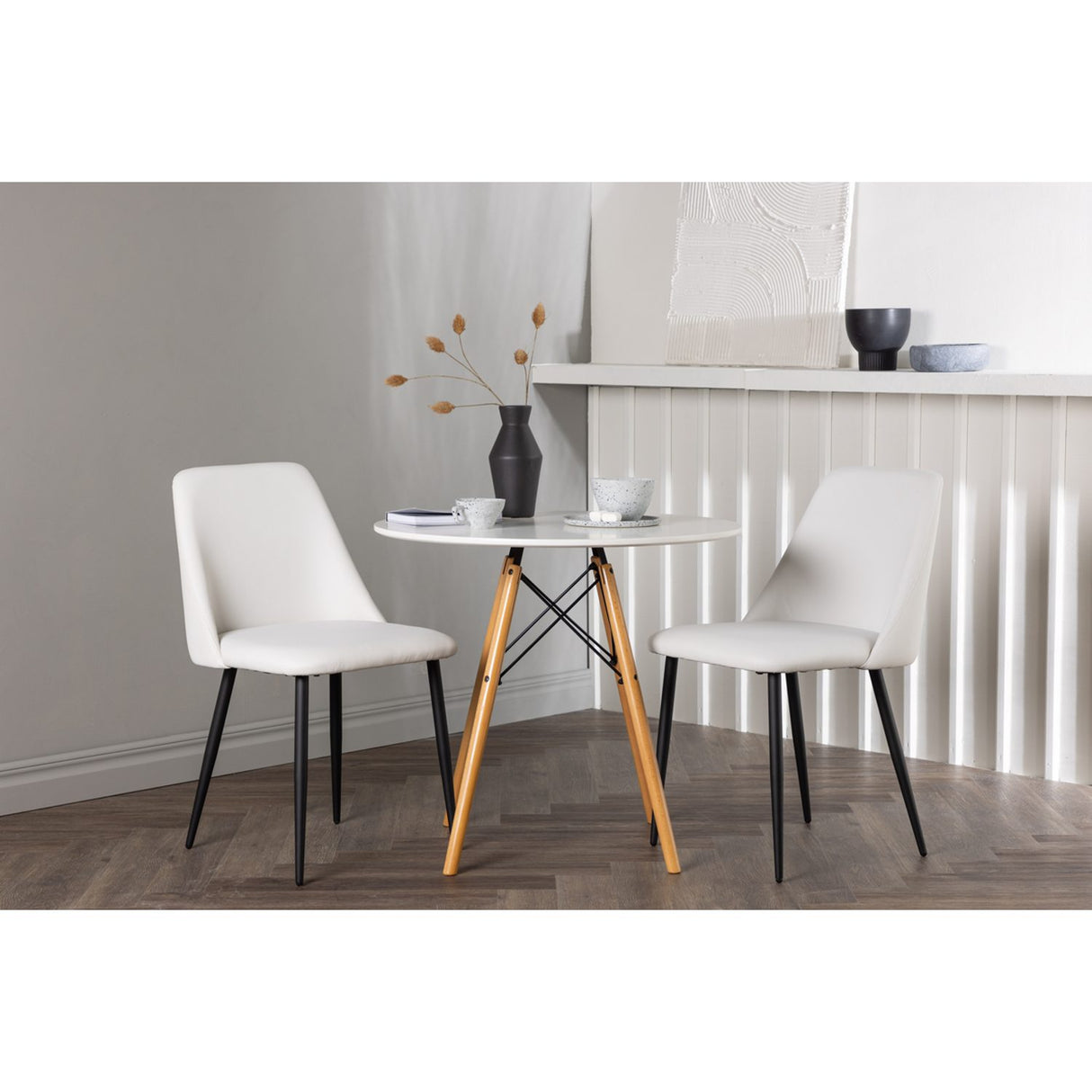 Danburi, Night Rund matgrupp Svart,Vit, Vit, ⌀60