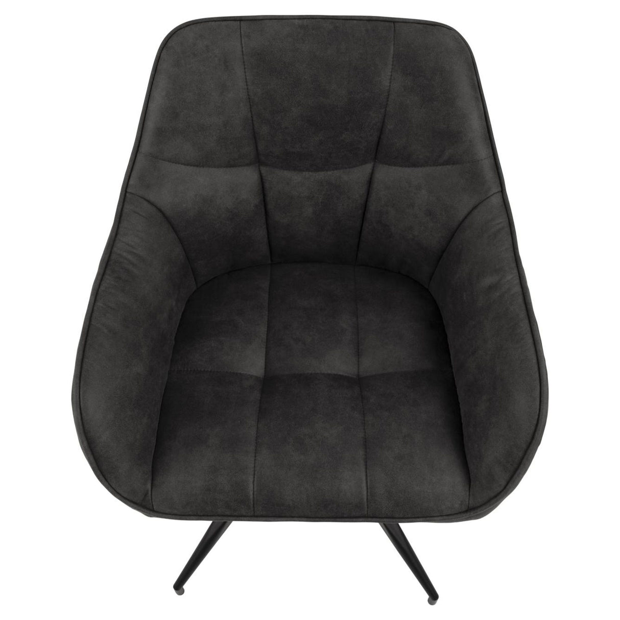 Laval Karmstol Snurr Preston tyg Antracit