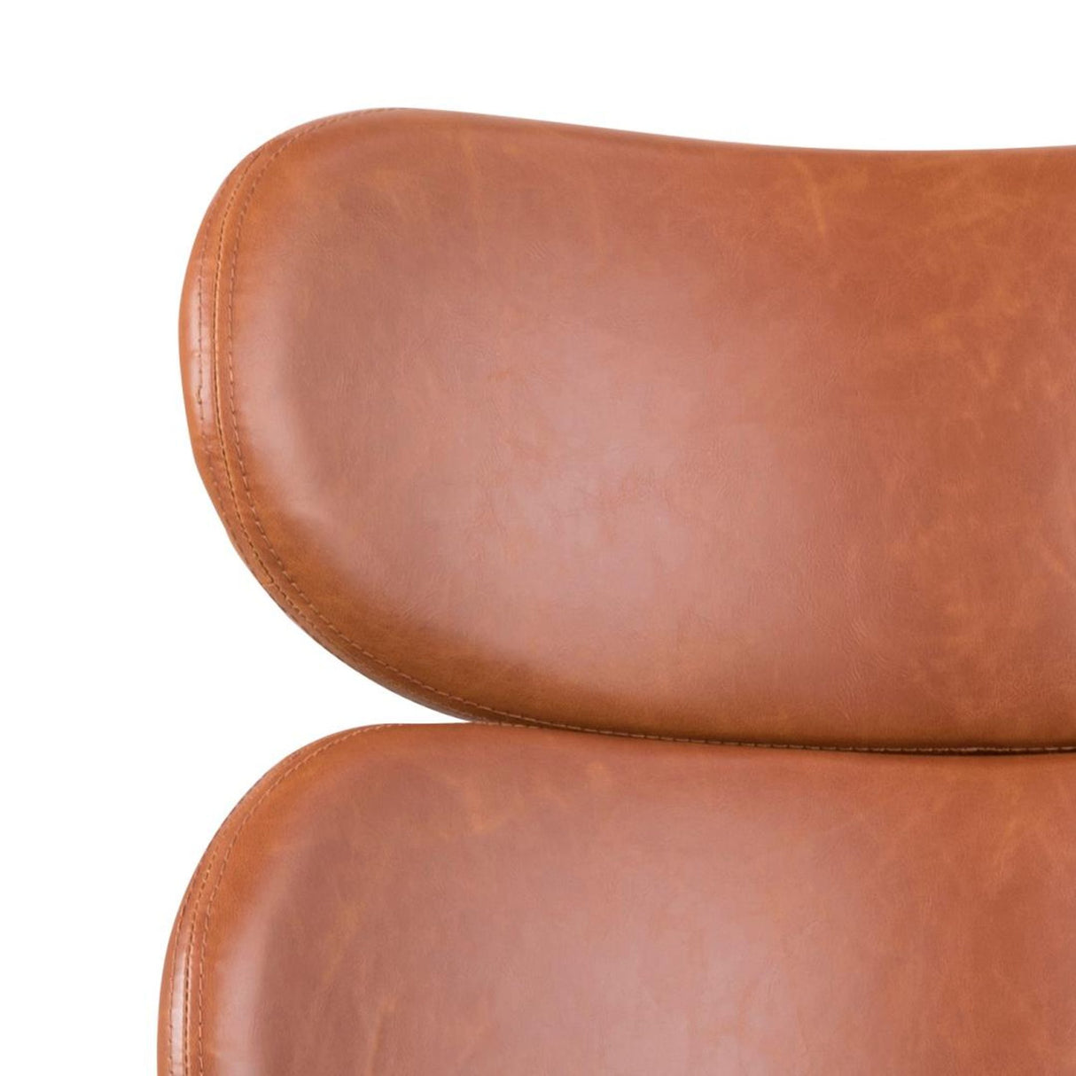 La Condamine Loungefåtölj PU vintage Konjak/Krom