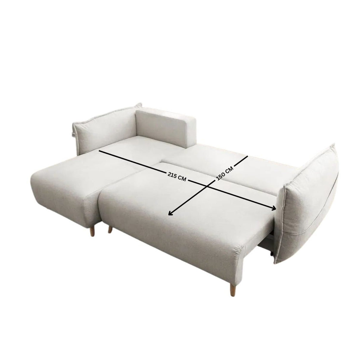 Eros Hörnbäddsoffa Kräm