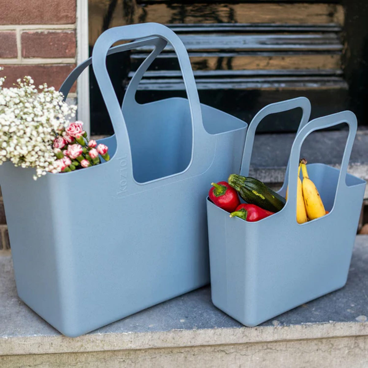 Tasche xl nature flower Väska Blue