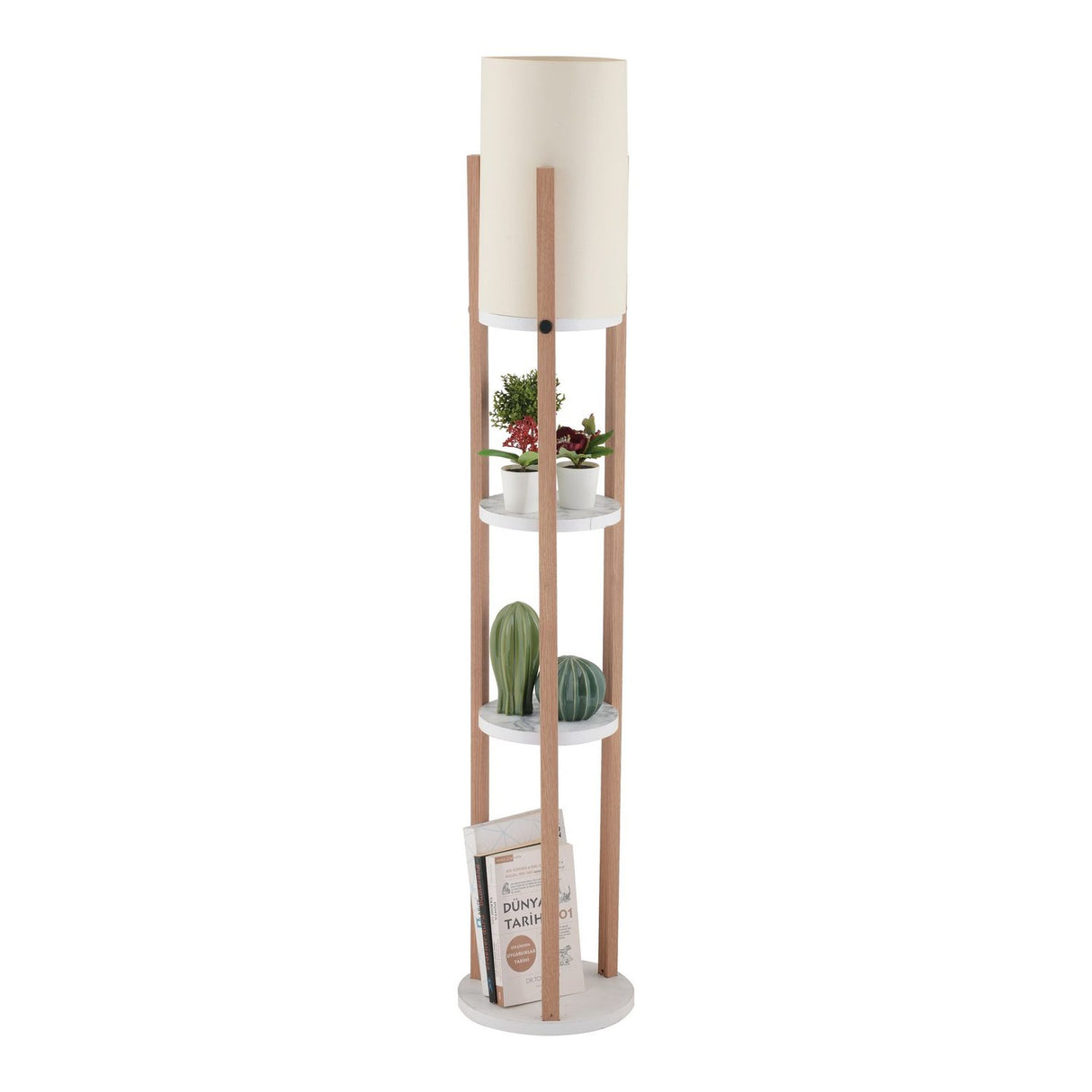Aten Nora (21 x 21 cm) Golvlampa Vit Natur