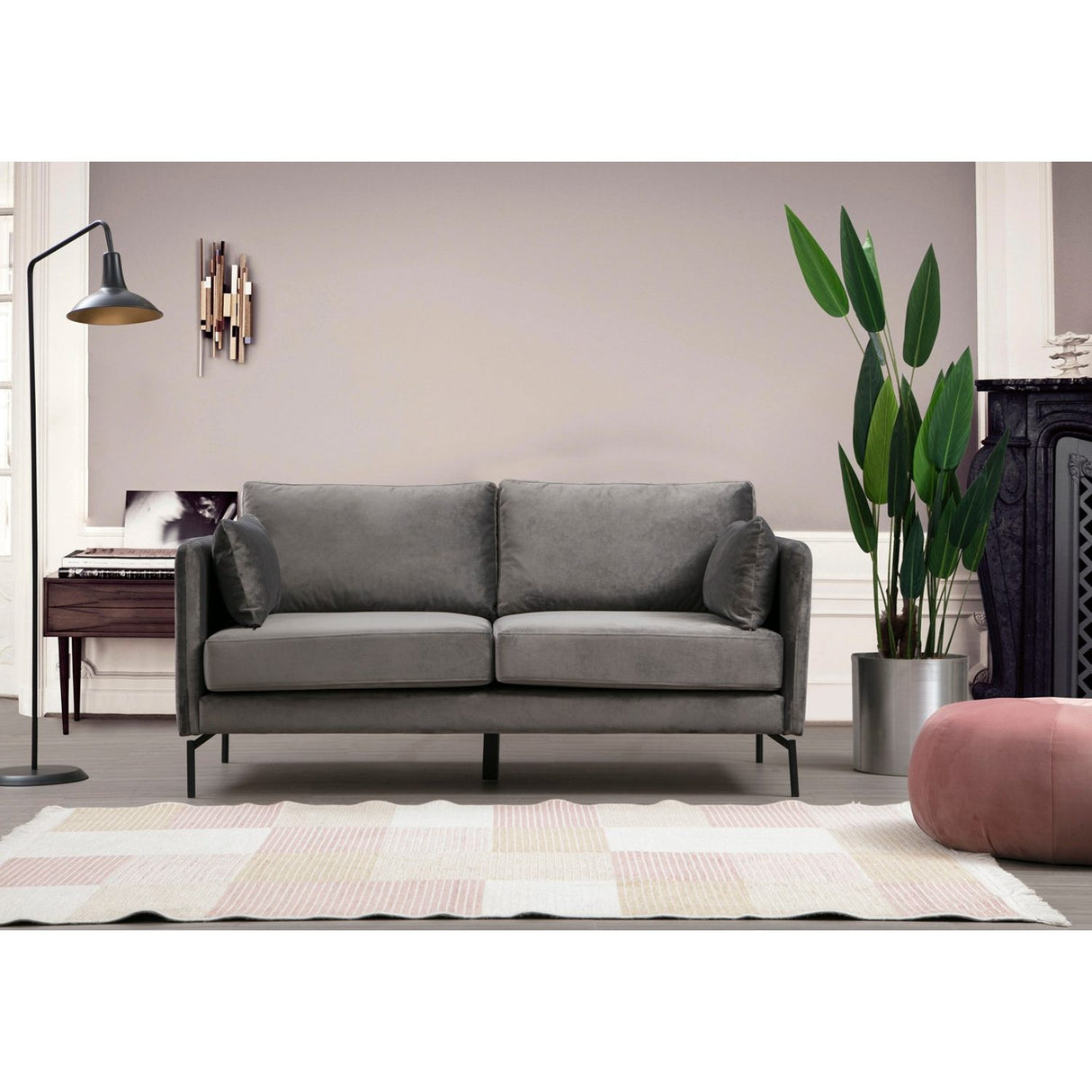 Sino 2-sits (177 x 87 x 90 cm) Grå 2-sitssoffa